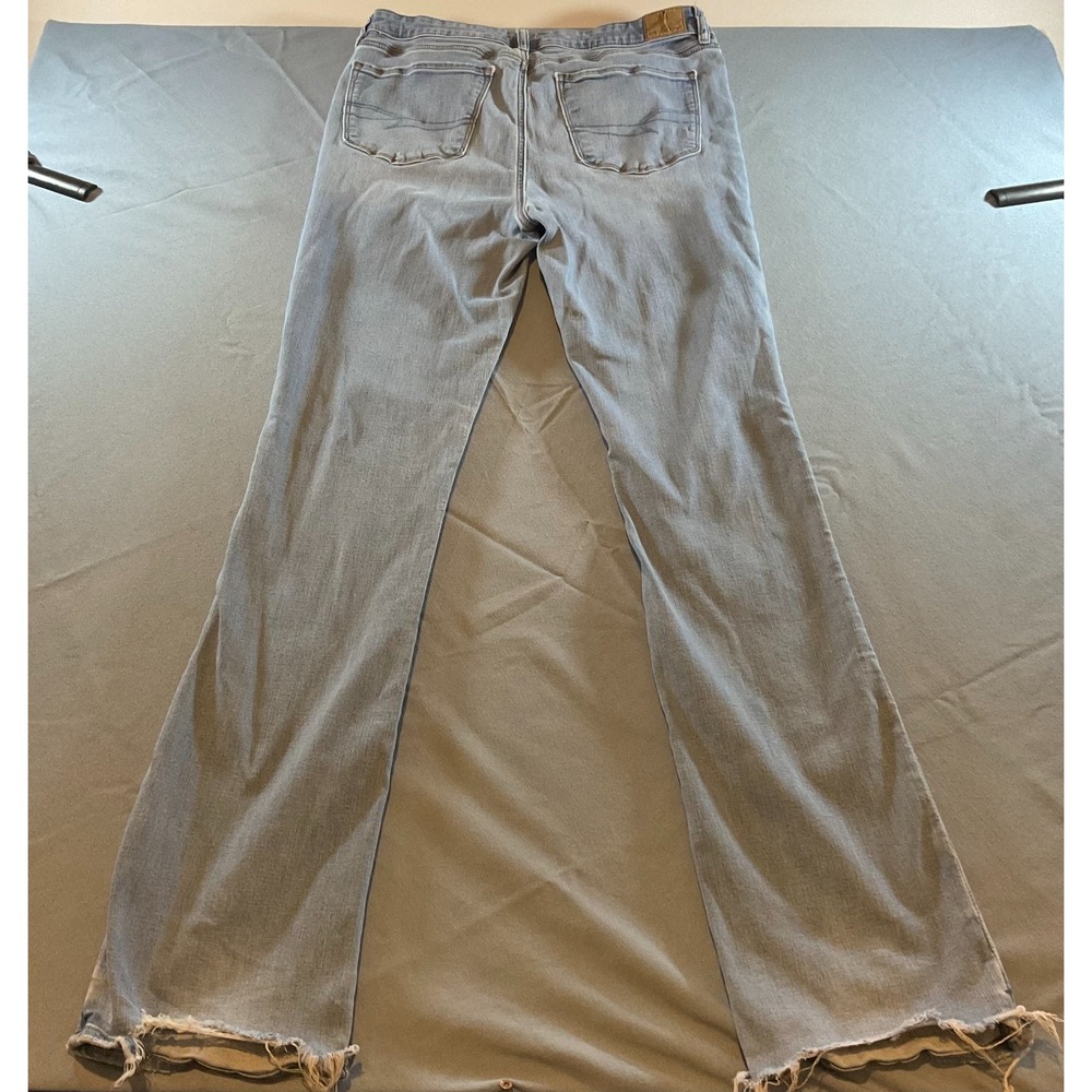 American Eagle Next Level Stretch Jeans Women's 12 Long Light Wash high Rise